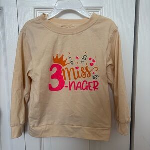 Amazon Cream Kids Sweater with Pink and Orange Print